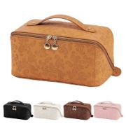 Trousse de toilette de voyage en cuir grande capacité