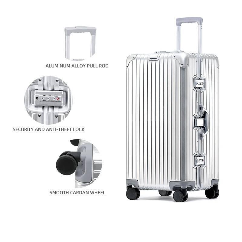 Valise à coque rigide avec serrure TSA et roues pivotantes 360 degrés